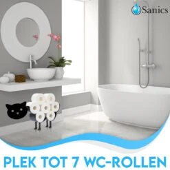 Sanics Reserverolhouder Vrijstaand - Hangend - Wandhouder - Kat - Zwart 11 Sanics Reserverolhouder Vrijstaand - Hangend - Wandhouder - Kat - Zwart -Badkamer Wijs 1200x1200 2382
