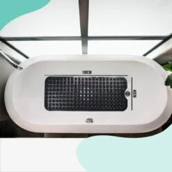 The Original - Badmat Antislip - Zwart - 100x40cm - Antislipmat Douchemat Voor Bad & Douche - Anti Slip Mat Met Zuignappen -Badkamer Wijs 1200x1200 239