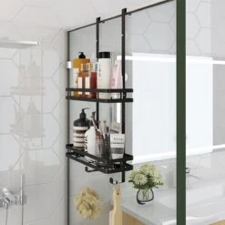 Souiri Doucherek - Stainless Doucherek - Zonder Boren - Doucherek Zwart - Doucherek Hangend - Badkamer Accessoires - RVS - 2 Laags 20 Souiri Doucherek - Stainless Doucherek - Zonder Boren - Doucherek Zwart - Doucherek Hangend - Badkamer Accessoires - RVS - 2 Laags -Badkamer Wijs 1200x1200 2411