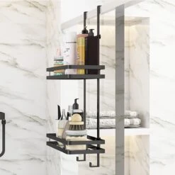 Souiri Doucherek - Stainless Doucherek - Zonder Boren - Doucherek Zwart - Doucherek Hangend - Badkamer Accessoires - RVS - 2 Laags 26 Souiri Doucherek - Stainless Doucherek - Zonder Boren - Doucherek Zwart - Doucherek Hangend - Badkamer Accessoires - RVS - 2 Laags -Badkamer Wijs 1200x1200 2414