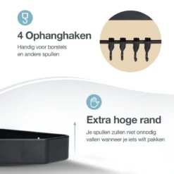 ACE Goods® Doucherek Zwart Hangend – Badkamerrek – Doucherek 2 Laags – Badkamerrekje Hoekrek Douche – Inclusief Haakjes 13 ACE Goods® Doucherek Zwart Hangend – Badkamerrek – Doucherek 2 Laags – Badkamerrekje Hoekrek Douche – Inclusief Haakjes -Badkamer Wijs 1200x1200 2420