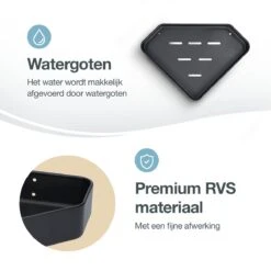 ACE Goods® Doucherek Zwart Hangend – Badkamerrek – Doucherek 2 Laags – Badkamerrekje Hoekrek Douche – Inclusief Haakjes 14 ACE Goods® Doucherek Zwart Hangend – Badkamerrek – Doucherek 2 Laags – Badkamerrekje Hoekrek Douche – Inclusief Haakjes -Badkamer Wijs 1200x1200 2421