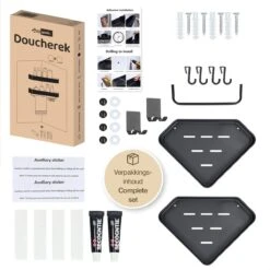 ACE Goods® Doucherek Zwart Hangend – Badkamerrek – Doucherek 2 Laags – Badkamerrekje Hoekrek Douche – Inclusief Haakjes 19 ACE Goods® Doucherek Zwart Hangend – Badkamerrek – Doucherek 2 Laags – Badkamerrekje Hoekrek Douche – Inclusief Haakjes -Badkamer Wijs 1200x1200 2426