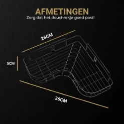 HGMD® Doucherek Zonder Boren - 1 Stuk - Zwart - Zelfklevend Doucherek –Badkamerrek - Badrek - Keukenrek - Doucherek Hangend – Badkamer Accessoires - Kruidenrek 14 HGMD® Doucherek Zonder Boren - 1 Stuk - Zwart - Zelfklevend Doucherek –Badkamerrek - Badrek - Keukenrek - Doucherek Hangend – Badkamer Accessoires - Kruidenrek -Badkamer Wijs 1200x1200 2443