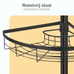 Goliving Doucherek - Doucherek Zonder Boren - Telescopisch Doucherek - Voor Plafonds Tot 2.9m Hoog - Zwart -Badkamer Wijs 1200x1200 2449