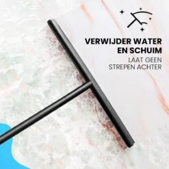 Vloertrekker Met Steel - Vloerwisser Voor In Badkamer - Watertrekker Douche - Douchewisser Zwart -Badkamer Wijs 1200x1200 246