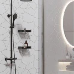 BrandtBergkamp RVS Doucherek 2 Laags – Zonder Boren – Doucherekje Hangend – Badkamerrek Zwart 14 BrandtBergkamp RVS Doucherek 2 Laags – Zonder Boren – Doucherekje Hangend – Badkamerrek Zwart -Badkamer Wijs 1200x1200 2467