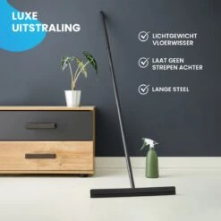 Vloertrekker Met Steel - Vloerwisser Voor In Badkamer - Watertrekker Douche - Douchewisser Zwart -Badkamer Wijs 1200x1200 247