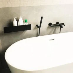 Doucherek Zwart - Shampoo Rek - RVS - Eenvoudig Te Monteren -Badkamer Wijs 1200x1200 2490