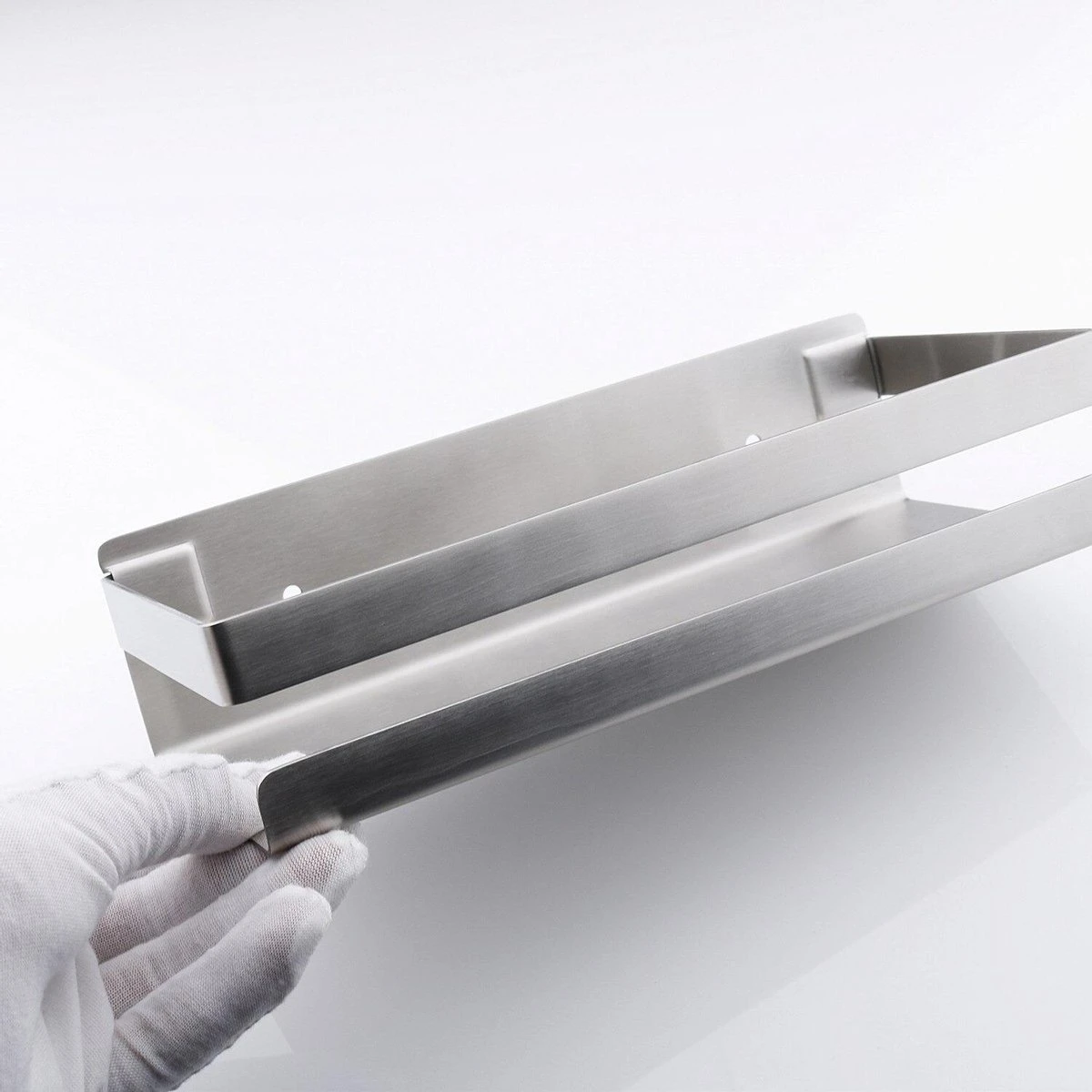 Merkloos Doucherek Zilver - Douche Rek - Zelfklevend - Badkamer Planchet - Inclusief Montageset 5 Merkloos Doucherek Zilver - Douche Rek - Zelfklevend - Badkamer Planchet - Inclusief Montageset - Afbeelding 3