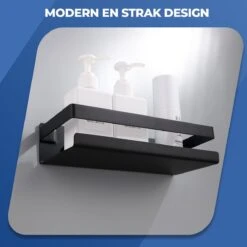 Roegaarden Doucherek Zonder Boren - Doucherekjes - Hangend - Zwart RVS - 23 CM -Badkamer Wijs 1200x1200 2497