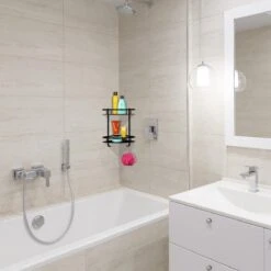 Merkloos Zelfklevend Doucherek 2 Laags - Ophangbaar Hoek Badrek Met Zuignap - Hangend Badkamer Rekje - Douchemandje - Geschikt Voor Muur/Wand Bevestiging - Ophangen Zonder Boren En Schroeven - Roestvrij - Mat Zwart 10 Merkloos Zelfklevend Doucherek 2 Laags - Ophangbaar Hoek Badrek Met Zuignap - Hangend Badkamer Rekje - Douchemandje - Geschikt Voor Muur/Wand Bevestiging - Ophangen Zonder Boren En Schroeven - Roestvrij - Mat Zwart -Badkamer Wijs 1200x1200 2518