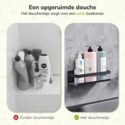 Doucherek Zwart 30 CM - Badkamer Rekje Douche - Zonder Boren - Douchemandje -Badkamer Wijs 1200x1200 2530