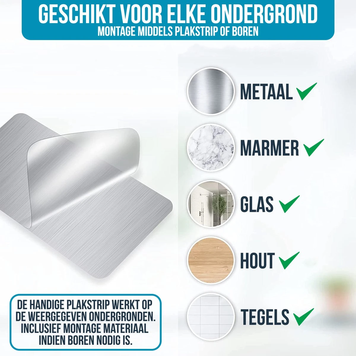 Strex Doucherek Hoekvorm - 2 Stuks - Bevestigen Zonder Boren Of Schroeven 10 Strex Doucherek Hoekvorm - 2 Stuks - Bevestigen Zonder Boren Of Schroeven - Afbeelding 8