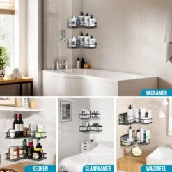 Strex Doucherek Hoekvorm - 2 Stuks - Bevestigen Zonder Boren Of Schroeven 21 Strex Doucherek Hoekvorm - 2 Stuks - Bevestigen Zonder Boren Of Schroeven -Badkamer Wijs 1200x1200 2584