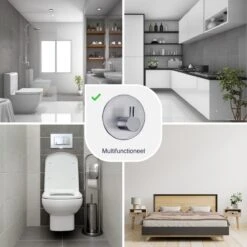 4x Handdoekhaakjes (Zelfklevend) Van RVS Zilver – Zelfklevende Haakjes – Wandhaak – Handdoekhouder – Ophanghaken Voor Keuken Of Badkamer (Accessoires) -Badkamer Wijs 1200x1200 259