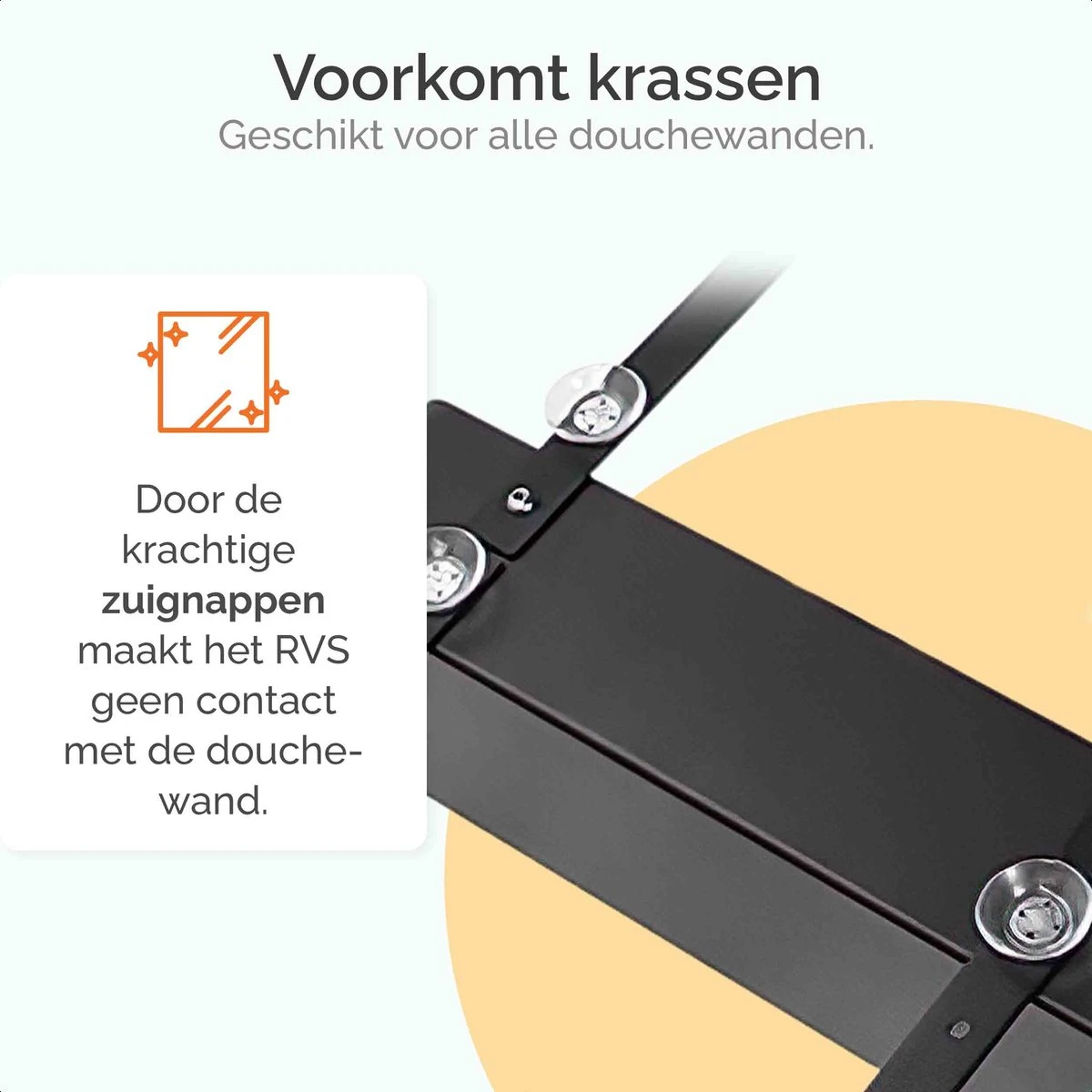 Goliving Doucherek - Doucherek Zonder Boren - Hangend Doucherek - RVS - Twee Laags - Zwart 9 Goliving Doucherek - Doucherek Zonder Boren - Hangend Doucherek - RVS - Twee Laags - Zwart - Afbeelding 7