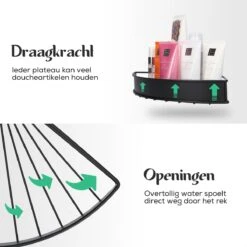 Avint Goods Telescopisch Doucherek Zonder Boren – 4 Laags Badkamerrek Staand – Douche Rek Hoekrek – Zwart -Badkamer Wijs 1200x1200 2616