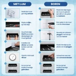 Merkloos Doucherek Zonder Boren 2x 30 Cm – Doucherek – Doucherek Hangend – Badkamerrek – Zonder Boren – IP68 Waterdicht – 4KG Draagkracht – Zwart RVS 19 Merkloos Doucherek Zonder Boren 2x 30 Cm – Doucherek – Doucherek Hangend – Badkamerrek – Zonder Boren – IP68 Waterdicht – 4KG Draagkracht – Zwart RVS -Badkamer Wijs 1200x1200 2626