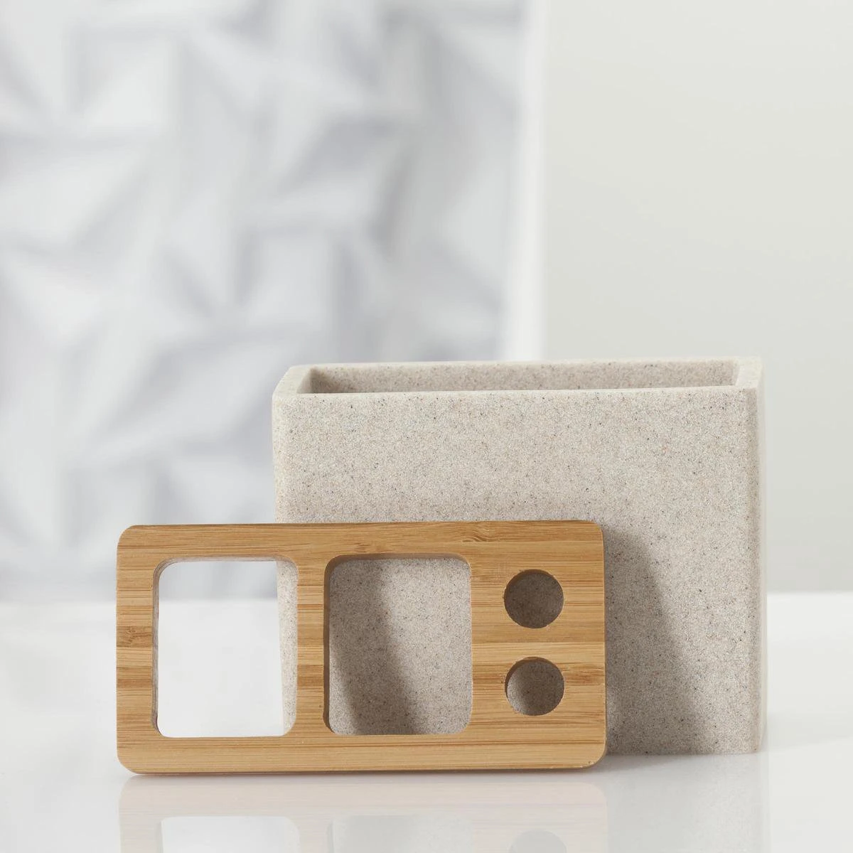 Sealskin Grace Tandenborstelhouder Vrijstaand - Zand 6 Sealskin Grace Tandenborstelhouder Vrijstaand - Zand - Afbeelding 4