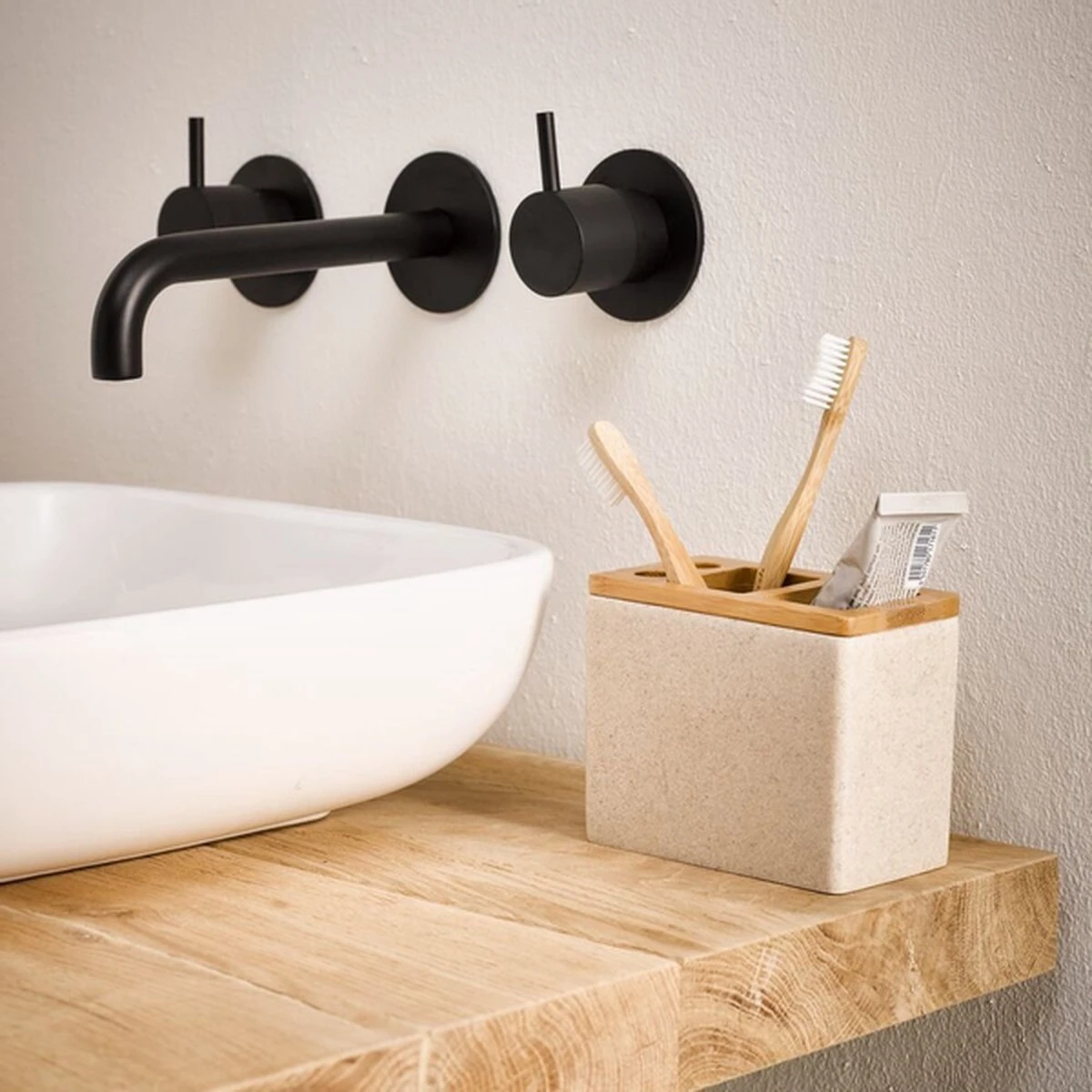 Sealskin Grace Tandenborstelhouder Vrijstaand - Zand 12 Sealskin Grace Tandenborstelhouder Vrijstaand - Zand - Afbeelding 10