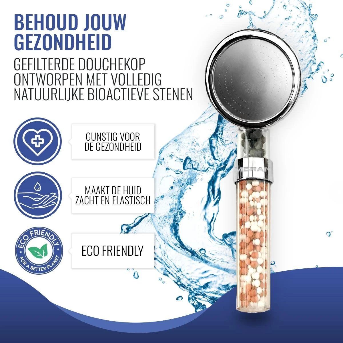 MM Brands Ionische Douchekop - Waterbesparende Douchekop - Handdouche Met Hoge Druk En Filter - Regendouche 8 MM Brands Ionische Douchekop - Waterbesparende Douchekop - Handdouche Met Hoge Druk En Filter - Regendouche - Afbeelding 6