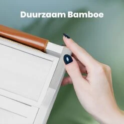 RelaxTub® Badplank - Badplank Voor In Bad - Badrek - Verstelbaar - Anti Slip - Badplank Wit - Badplank Hout - Badrekje Inclusief Boekenhouder, Tablethouder & Spiegel -Badkamer Wijs 1200x1200 2725