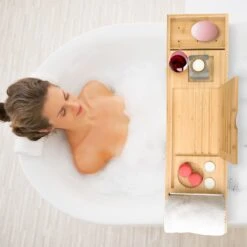 Sleepydays Luxe Badplank – Badplank Voor In Bad – Badrek - Uitschuifbaar - 75-100 Cm -Badkamer Wijs 1200x1200 2762