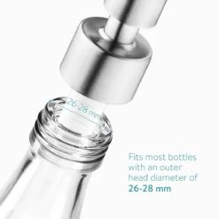 Navaris Roestvrijstalen Zeepdispenserkop Set X2 - Opschroefbare Pompkop Voor Flessen - 22-24 Mm Mondstuk Voor Vloeistof, Lotion - Zilverkleurig -Badkamer Wijs 1200x1200 2814