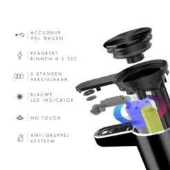 101Products Automatische Zeepdispenser - USB Oplaadbaar - Zeepdispenser Met Sensor - Zeeppompje - Zwart -Badkamer Wijs 1200x1200 2848