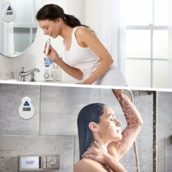 Douchetimer - Douchewekker - Showertimer - Douche Klok - Douchecoach - Met Zuignap - Waterbesparend - Digitaal - 5 Minuten -Badkamer Wijs 1200x1200 2892