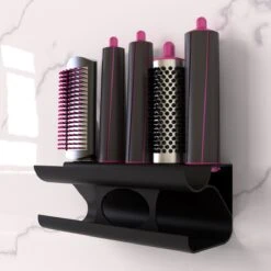Merkloos Houder Geschikt Voor Dyson Airwrap - 5 Accesoires - Staand En Hangend - Gemakkelijke Installatie - Wall Mount - Bio Plastic - Antraciet -Badkamer Wijs 1200x1200 2961