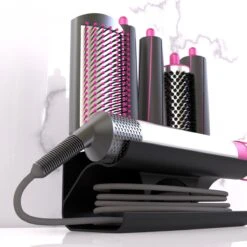 Merkloos Houder Geschikt Voor Dyson Airwrap - 5 Accesoires - Staand En Hangend - Gemakkelijke Installatie - Wall Mount - Bio Plastic - Antraciet -Badkamer Wijs 1200x1200 2962