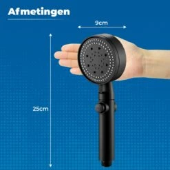 Imperatoris | DoucheSet - Douchekop Met Slang, Houder & Badmuts/Douchemuts - Waterbesparend – Hoge Druk – Regendouche - Zwart Mat -Badkamer Wijs 1200x1200 2984