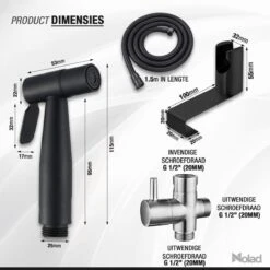 Nolad® Bidet Handdouche - Douchekoppen - Bidet - Handdouche - Zwart 14 Nolad® Bidet Handdouche - Douchekoppen - Bidet - Handdouche - Zwart -Badkamer Wijs 1200x1200 3003