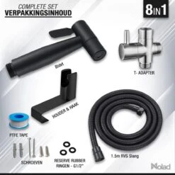 Nolad® Bidet Handdouche - Douchekoppen - Bidet - Handdouche - Zwart 16 Nolad® Bidet Handdouche - Douchekoppen - Bidet - Handdouche - Zwart -Badkamer Wijs 1200x1200 3004