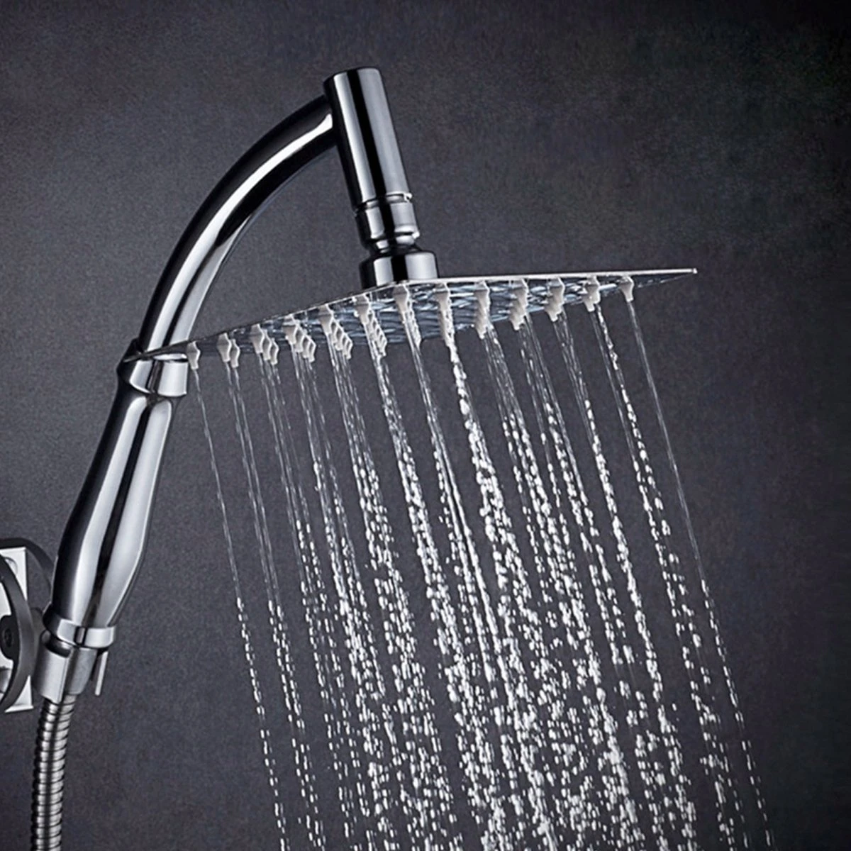 Regendouchekop XL Deluxe - ø28 Cm - Met Slang En Houder - Tijdelijk Met Cadeau - Douchekop - Regendouche - Handdouche - Hoge Druk - Roestvrij Staal - Wellness - Spa 11 Regendouchekop XL Deluxe - ø28 Cm - Met Slang En Houder - Tijdelijk Met Cadeau - Douchekop - Regendouche - Handdouche - Hoge Druk - Roestvrij Staal - Wellness - Spa - Afbeelding 9