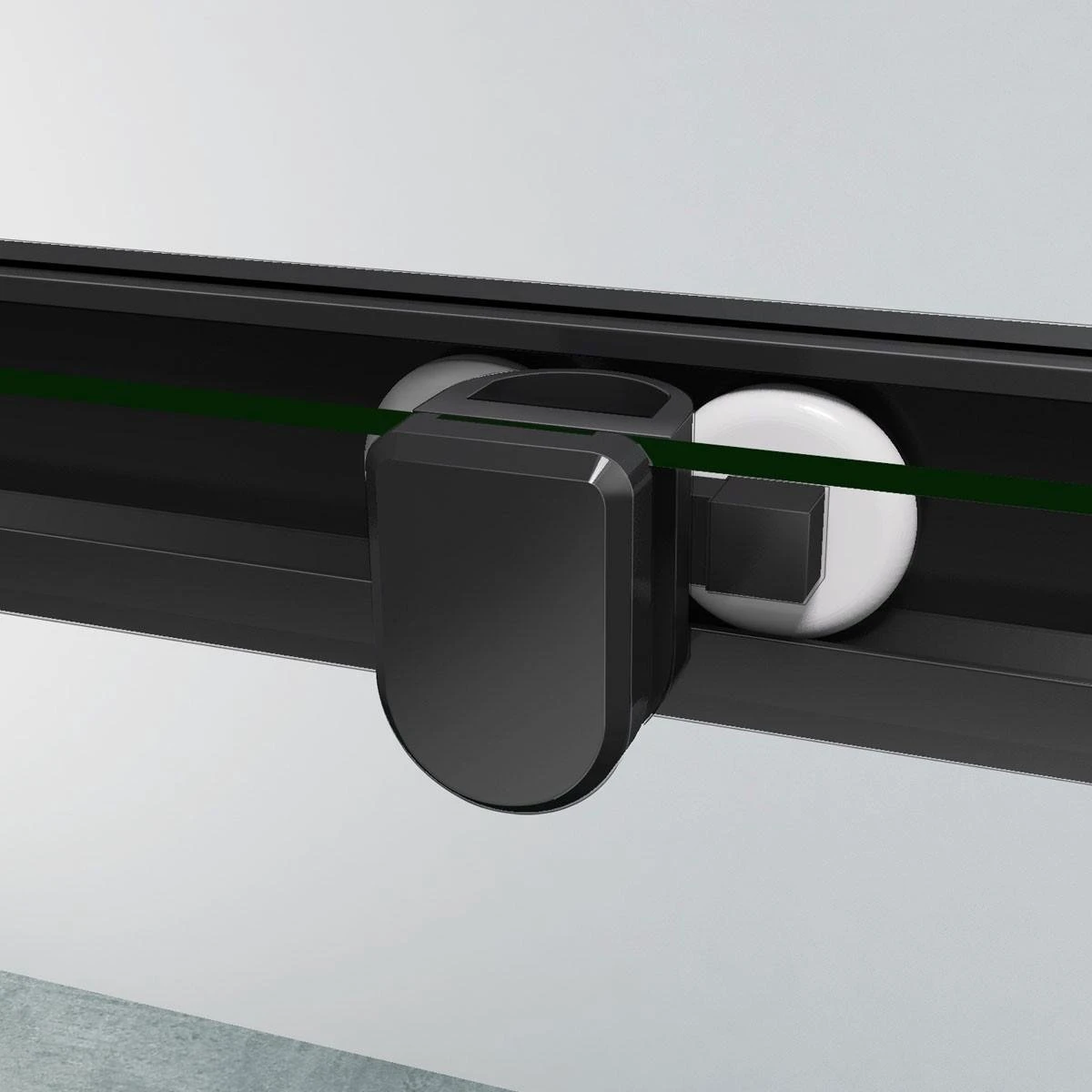 Merkloos Douchecabine - 90x90x200 - Kwartrond - Mat Zwart - Schuifdeur - Hoekinstap 5 Merkloos Douchecabine - 90x90x200 - Kwartrond - Mat Zwart - Schuifdeur - Hoekinstap - Afbeelding 3