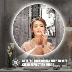 SensaHome - Led Wandspiegel Rond - Ronde Badkamerspiegel Frameloos Met LED Verlichting - Wand Gemonteerd - Anti-Condens - 2700K/4500K/6400K - Warm/Neutraal/Koud Wit - 60CM 16 SensaHome - Led Wandspiegel Rond - Ronde Badkamerspiegel Frameloos Met LED Verlichting - Wand Gemonteerd - Anti-Condens - 2700K/4500K/6400K - Warm/Neutraal/Koud Wit - 60CM -Badkamer Wijs 1200x1200 31