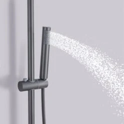 LOMAZOO Regendouche Met Thermostaatkraan - Douche Badkamer - Gun Metal / Antraciet [LYNN] -Badkamer Wijs 1200x1200 3110