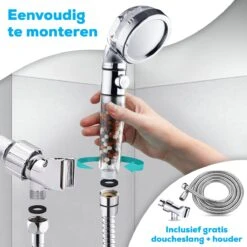 Waterbesparende Ionische Douchekop Met Slang En Houder - Handdouche - 3 Standen - Regendouche -Badkamer Wijs 1200x1200 3113