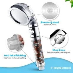 Waterbesparende Ionische Douchekop Met Slang En Houder - Handdouche - 3 Standen - Regendouche -Badkamer Wijs 1200x1200 3117