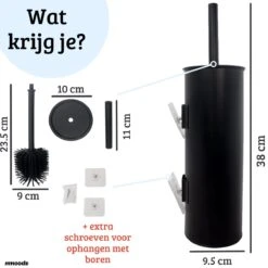 Mmoods WC Borstel Met Houder Hangend Zwart - Toiletborstel Siliconen Industrieel Design 17 Mmoods WC Borstel Met Houder Hangend Zwart - Toiletborstel Siliconen Industrieel Design -Badkamer Wijs 1200x1200 312
