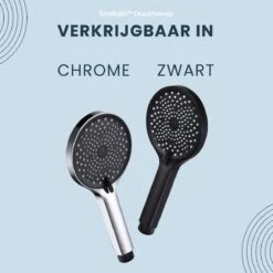 EcoRain™ Charly Waterbesparende Douchekop Zwart - 50% Waterbesparend - Regendouche 13 Cm - 3 Sproeistanden - Hoge Druk - Handdouche 14 EcoRain™ Charly Waterbesparende Douchekop Zwart - 50% Waterbesparend - Regendouche 13 Cm - 3 Sproeistanden - Hoge Druk - Handdouche -Badkamer Wijs 1200x1200 3129