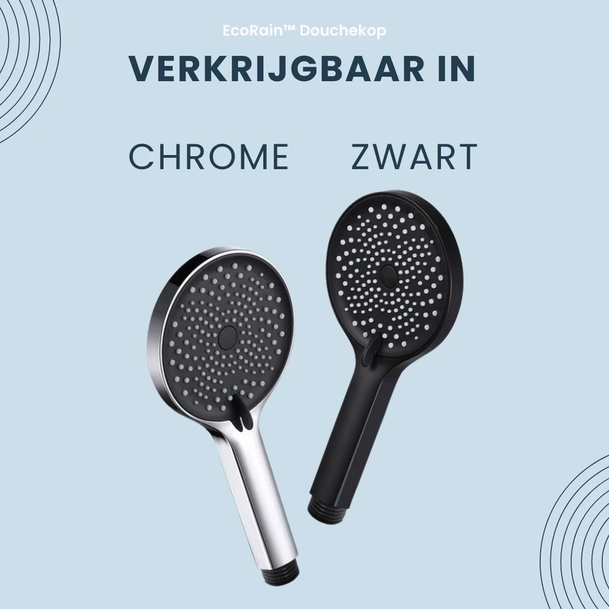 EcoRain™ Charly Waterbesparende Douchekop Zwart - 50% Waterbesparend - Regendouche 13 Cm - 3 Sproeistanden - Hoge Druk - Handdouche 8 EcoRain™ Charly Waterbesparende Douchekop Zwart - 50% Waterbesparend - Regendouche 13 Cm - 3 Sproeistanden - Hoge Druk - Handdouche - Afbeelding 6