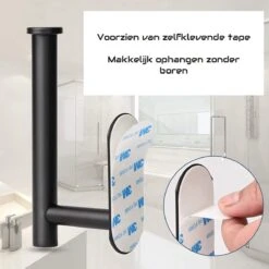 SIEPS RVS WC Rolhouder - Toiletrolhouder - Zelfklevend Zonder Boren - Zwart 10 SIEPS RVS WC Rolhouder - Toiletrolhouder - Zelfklevend Zonder Boren - Zwart -Badkamer Wijs 1200x1200 313