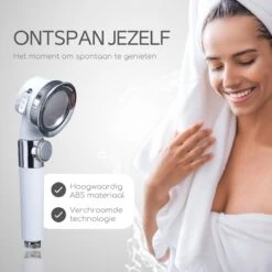 Rebela | Douchekop | Douchekop Waterbesparend | Douchekop Filter | Pressurized Shower Head| Wit -Badkamer Wijs 1200x1200 3146