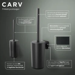 Tiger Carv - Toiletborstel Met Houder Vrijstaand - Zwart -Badkamer Wijs 1200x1200 315