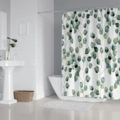 Douchegordijn - Badkamer Accessoires - Eucalyptus - 180x200 Cm -Badkamer Wijs 1200x1200 3168
