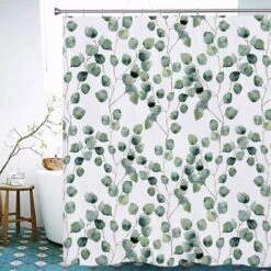 Douchegordijn - Badkamer Accessoires - Eucalyptus - 180x200 Cm -Badkamer Wijs 1200x1200 3169